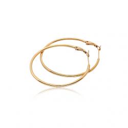 Edelstahl-Creole gelbgold beschichtet 4,5cm 