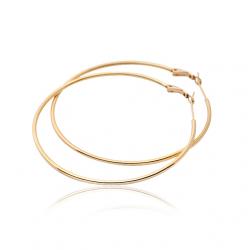 Edelstahl-Creole gelbgold beschichtet 6,5cm 