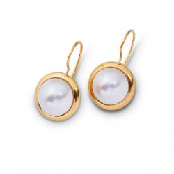 Ohrhänger gelbgold mit Swarovski-Perle 