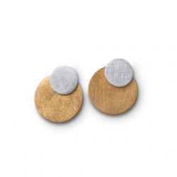 Silber-Ohrstecker Bicolor 