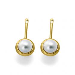 Einhänger gelbgold für Ohrstecker mit Perle 