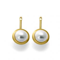 Einhänger gelbgold für Ohrstecker mit Perle 