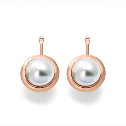 Einhänger roségold für Ohrstecker mit Perle 