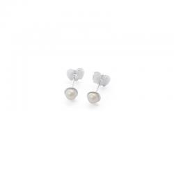 Silber Ohrstecker mit Süßwasserperle 4mm 