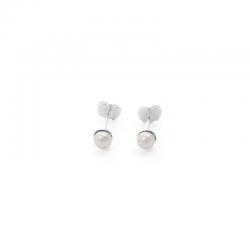 Silber Ohrstecker mit Süßwasserperle 5mm 