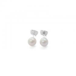 Silber Ohrstecker mit Süßwasserperle 8mm 