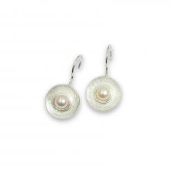 Silber-Ohrhänger mit Süßwasserperle 