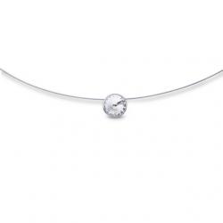 Edelstahl-Kette mit Swarovski-Stein 