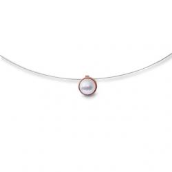 Edelstahl-Kette roségold mit Swarovski-Perle 