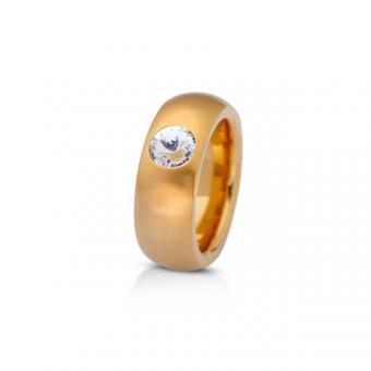 Ring gelbgold mit Preciosa® Crystals 
