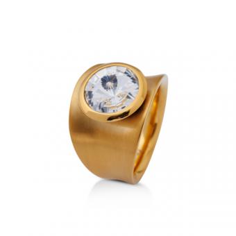 Ring gelbgold mit Swarovski 